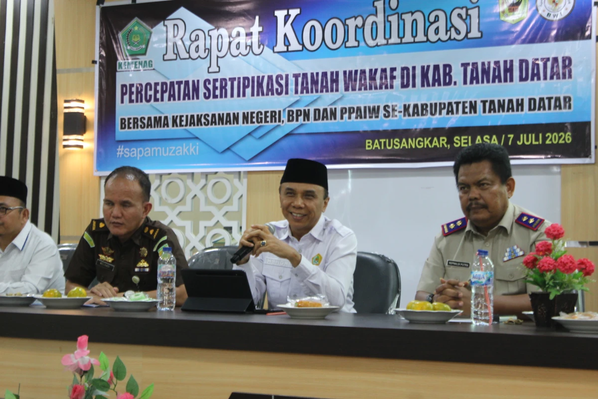 Legalitas Tanah Wakaf Dipercepat, Jaminan Kenyamanan Beribadah bagi Masyarakat Tanah Datar
